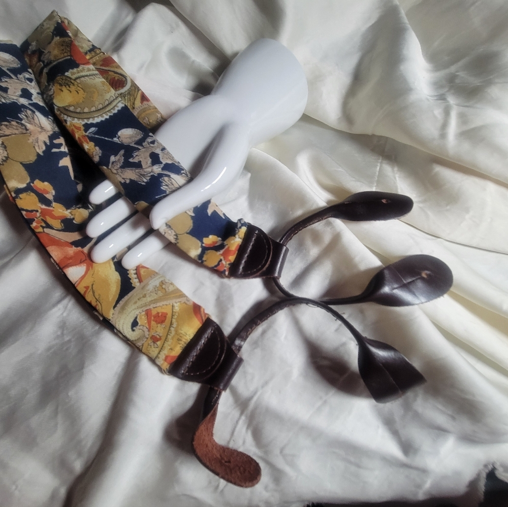 Vintage German Floral Suspenders